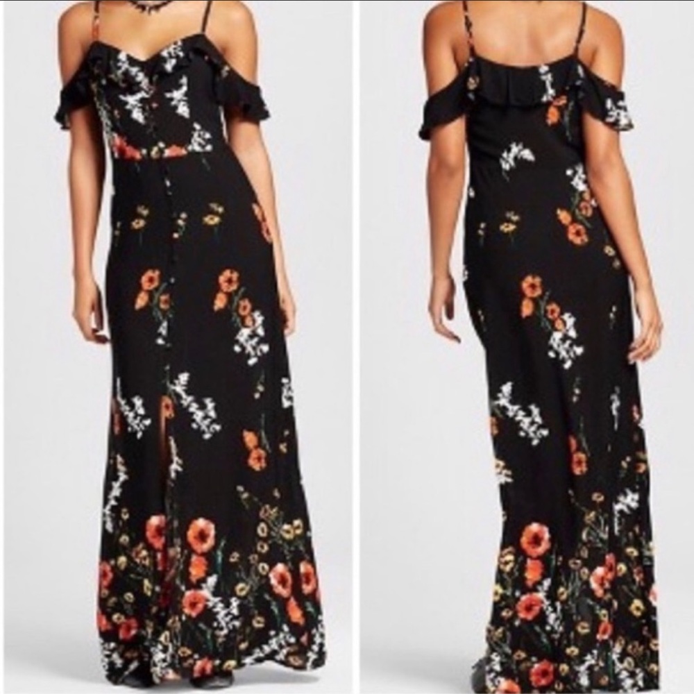Floral Button Front Maxi Dress 🌹🌺🌼